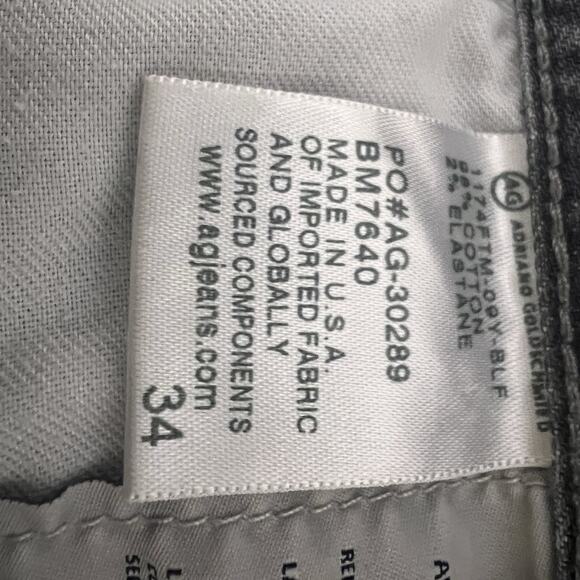 AG Men's The Graduate Tailored Leg Jeans Black Sz 34 - Picture 12 of 15